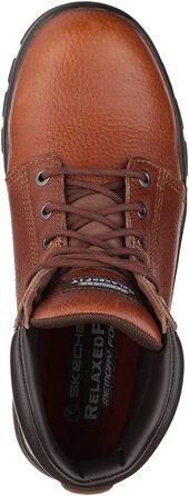 Чоловічі бойові черевики Skechers Workshire 43 EU, коричневі, з тисненням, шкіра
