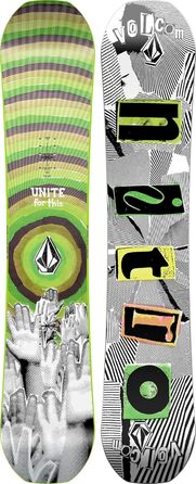 Сноуборд Nitro Ripper Youth x Volcom 132 см, різнокольоровий, для підлітків, універсальний, твин-тип, фристайл, 2023