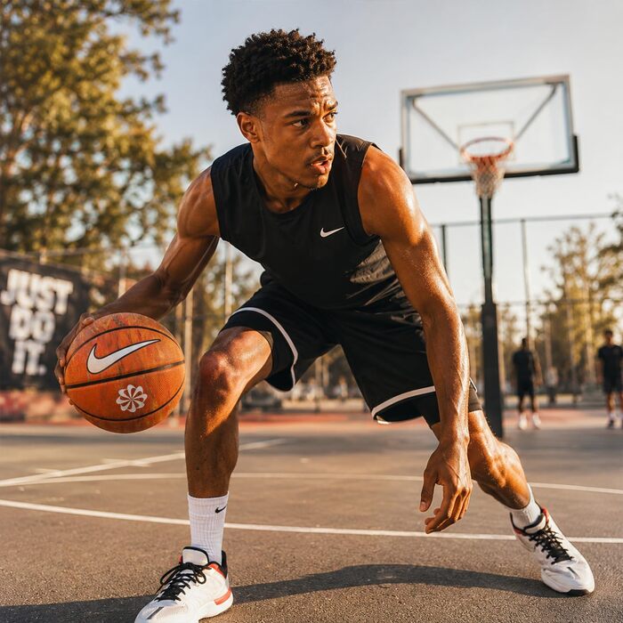 Баскетбольний м'яч Nike Everyday Playground Next Nature для вулиці, вуличний, міцний, 7 розмір, Multi/Black/White (без помпи)