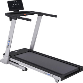 Бігова доріжка MAXXUS RunMaxx 5.0, електрична, 5 к.с., до 18 км/год, 36 програм, 16 рівнів нахилу, LCD-дисплей, зона бігу 140x49 см, пульсометр, тримач для планшета, складана, для дому