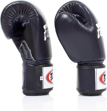 Боксерські рукавички Fairtex BGV16 для Муай Тай, шкіряні, сині, 10 унцій