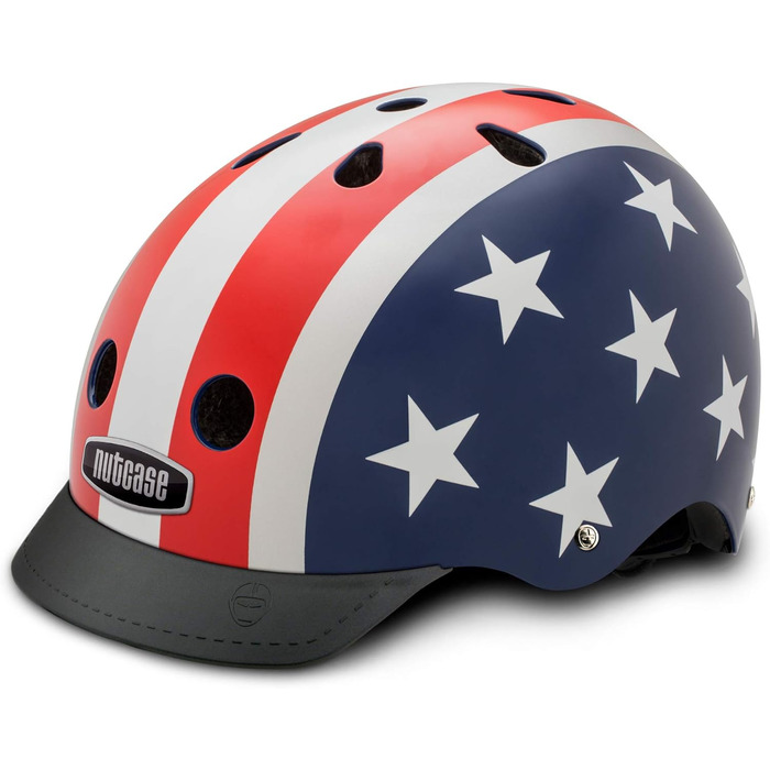 Велосипедний шолом Nutcase NTG3 2020 BMX інтеграл, багатоколірний (Stars & Stripes), розмір S (52-56 см)