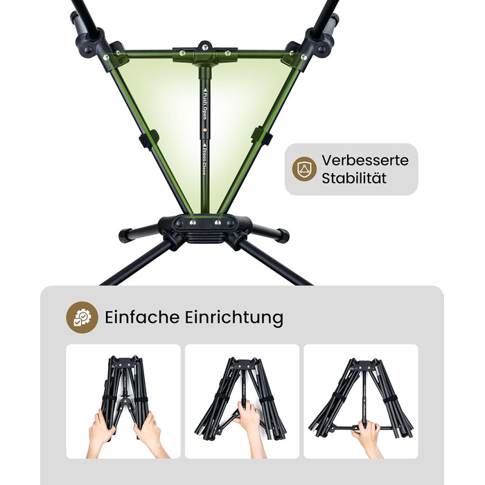 Стілець для кемпінгу OneTigris TIGERBLADE з високою спинкою, 170 кг, складаний, легкий, з трикутним каркасом, для риболовлі з 2 кишенями, для відпочинку на природі, піших прогулянок (сірий)