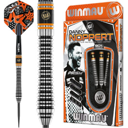 Професійний набір дартсів WINMAU Danny Noppert 2.0, вольфрамові дротики 23 г з оперенням і стрижнями