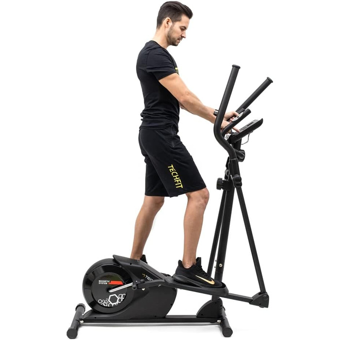 Еліптичний тренажер TechFit E300 для дому, магнітний, кардіо та фітнес, для схуднення, розміри 120x58x155 см
