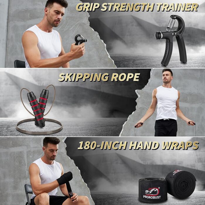 Боксерський мішок Prorobust 120см з оксфордської тканини, Heavy Duty, з рукавичками 12oz для MMA, кікбоксингу, боксу, карате, домашніх тренувань