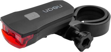 Фронтліхтар Nean CREE LED з акумулятором, світлодіодний велосипедний ліхтар з авторегулюванням та стоп-сигналом, 60 люкс, 6 cd, StVZO, велосипедна лампа, фара, задній ліхтар