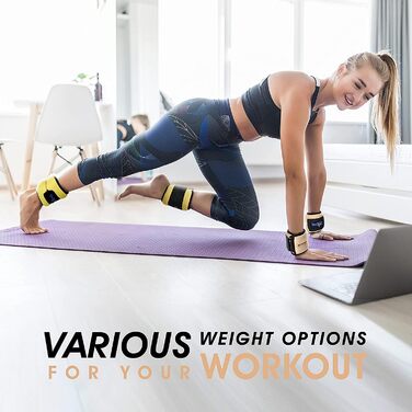 Набір манжет для ваги з неопрену Yes4All (0,9 - 4,5 кг) - унісекс для жінок та чоловіків. Підходить для ходьби, калістеніки та інших тренувань.