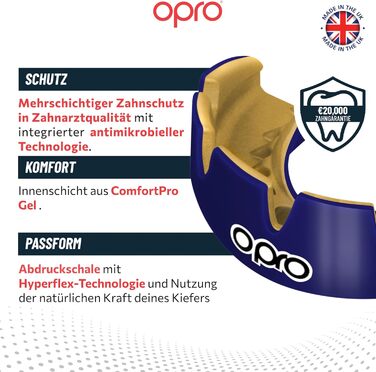 Капа для фіксованих брекетів OPRO Mundschutz – індивідуальна, для боксу, MMA, хокею, регбі, дорослих та дітей (10+). З гарантією стоматолога.