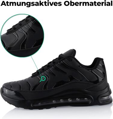 Спортивні кросівки для жінок та чоловіків з амортизацією, легкі бігові кросівки, чорний, зелений, оранжевий (38 EU)