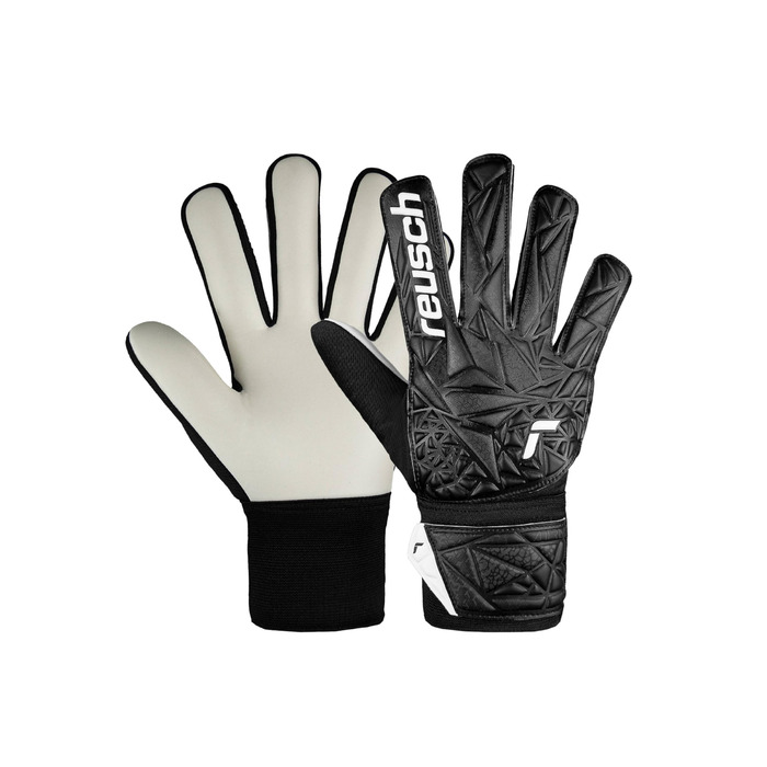 Воротарські рукавиці Reusch Attrakt Starter Solid Junior Schwarz 3 (розмір 3-8) для дітей та підлітків | для тренувань та ігор на траві та штучному покритті