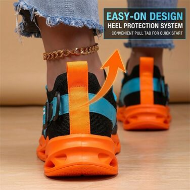 Чоловічі та жіночі спортивні кросівки для бігу Turnschuhe G133 Schwarz Orange. Дихаючі, легкі, з амортизацією для фітнесу та занять спортом.