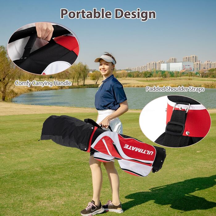 LIFEZEAL Комплект жіночого гольф-сета: ключки, сумка, драйвер, фейрвей, гібрид, айрон (6-9, P), паттер