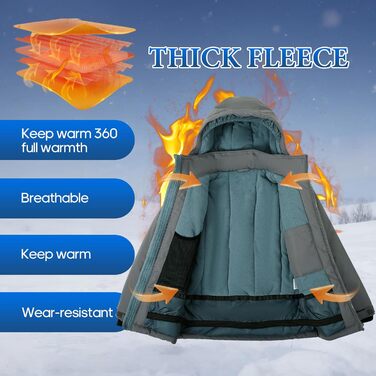 Дитячий зимовий комбінезон SNOWER для хлопчиків, теплий, з капюшоном, для катання на лижах, кольоровий зелений (6-7 років, сірий)