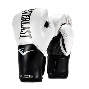 Боксерські рукавички Everlast Elite 2 для мішка, спарингу та роботи з лапами, на липучці, з ергономічним грифом, спінений наповнювач