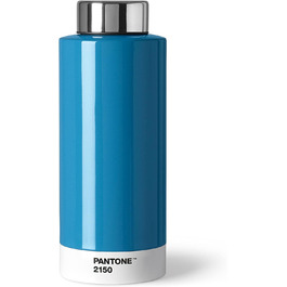 Термос пляшка PANTONE 500 мл, подвійні стінки, нержавіюча сталь, синя, термофункція, герметична