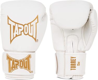 Боксерські рукавички Tapout з екошкіри Torrey, білі/золоті, 8 oz