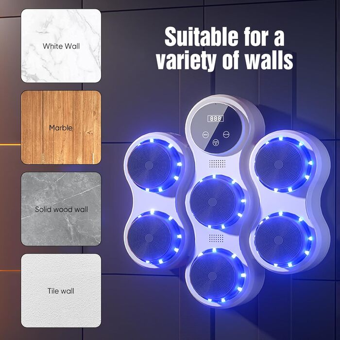 Музичний бокс для боксу з LED, Bluetooth, 9 швидкостей і режимів, 5 рівнів гучності, для дорослих і дітей