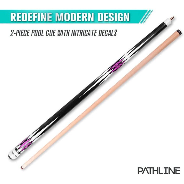 Професійний більярдний кий Billard-Queuestab з канадського клена (147,3 см) – 4 кольори, вага 510-595 г