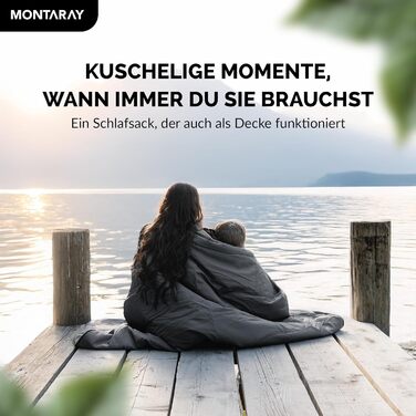 Спальний мішок туристичний 100% бавовна до -3°C з подушкою - Outdoor зимовий та літній спальний мішок [280GSM] для 3-4 сезонів (75x190см) - для жінок та чоловіків (теплий) Сірий