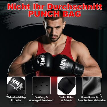 Набір для боксу Boxsack-Set: важкий мішок 120см та боксерські рукавички 12oz (MMA, карате, кікбоксинг, бокс, муай-тай)