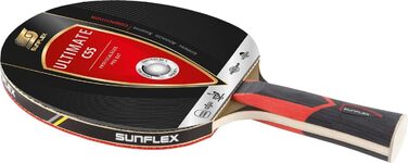 Професійна ракетка для настільного тенісу Sunflex Ultimate C55, ITTF сертифікат, багатошаровий гумовий покриття, ергономічна ручка, для різноманітної гри