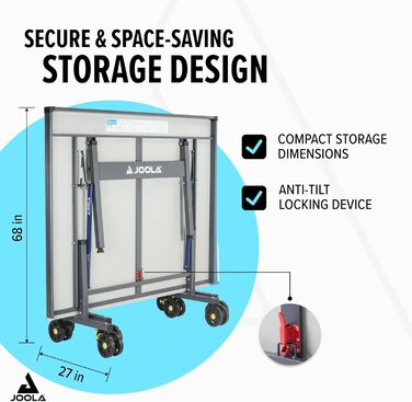 Стол для настільного тенісу JOOLA Nova Pro Plus – Outdoor, складний, з сіткою та регулюванням висоти