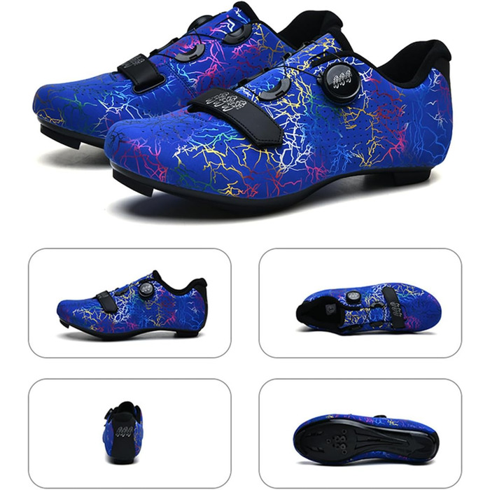 Велотуфлі для чоловіків та жінок SPD/SPD-SL: зручні, дихаючі, для шосе та MTB, синього кольору, 43 EU