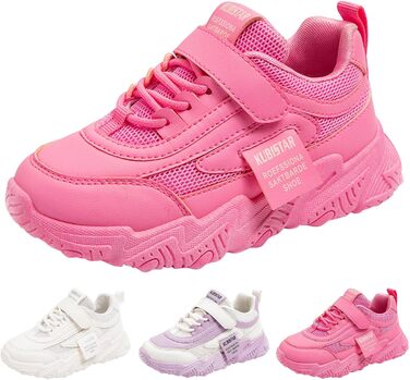 Дитячі кросівки для дівчаток: легкі, дихаючі, зручні, з неслизькою підошвою. Модні кросівки для активного відпочинку, розмір 31 EU, колір: гарячий рожевий