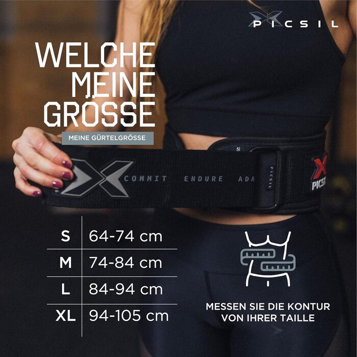 Пояс для важкої атлетики PICIL, підтримка попереку, схвалений для змагань, з пряжками, чорний (XL, Зелений)