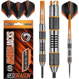 Вольфрамові дартси RED DRAGON Amberjack 5, 24 г, з оперенням і шафтами