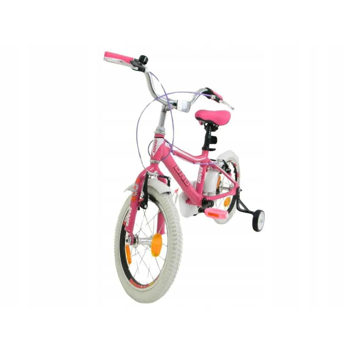 Дитячий велосипед BNB, рожевий, 16 дюймів, з дзвоником та бічними колесами