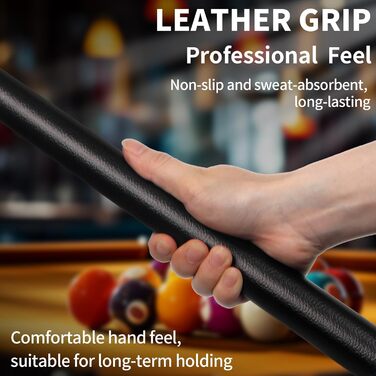 Набір для більярду Horse Billardqueue: 4 більярдні кийки з канадського акації, 58 дюймів, вага 18-21 oz, 2 крейди, для дорослих