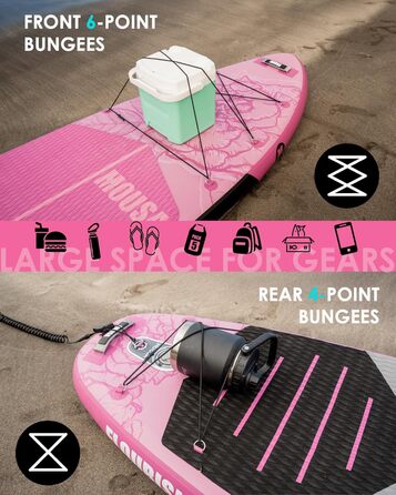 Надувний SUP-борд 10'8 x 35' для 3 осіб: стабільний, з рюкзаком та веслом