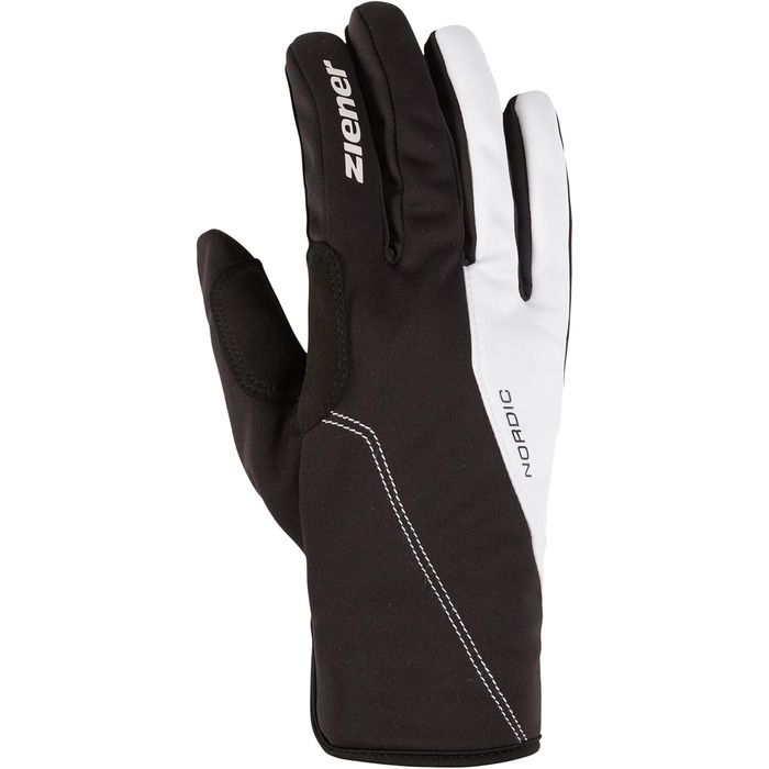 Жіночі лижні рукавички Ziener Ultimana Soft-Shell, вітрозахисні, дихаючі, теплі, чорні-білі
