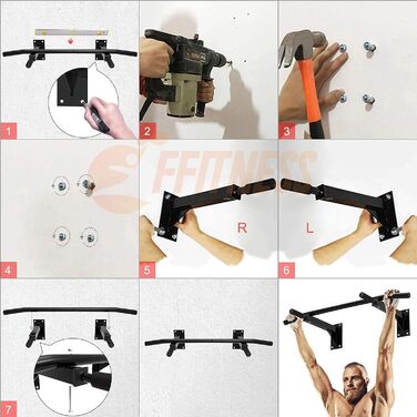 Турнік для підтягувань Fit FFitness Wand, багатофункціональний, максимальне навантаження 150 кг