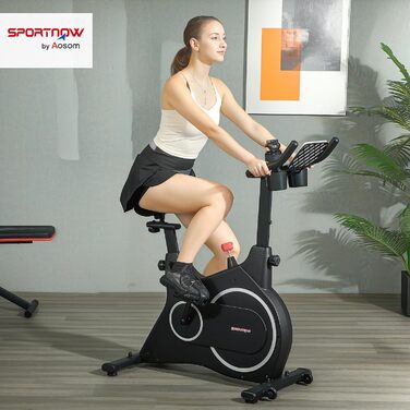 Велотренажер SPORTNOW Liegeergometer для дому: магнітний опір, LCD-дисплей, регульоване сидіння та кермо, тримач для планшета, фляготримач, до 120 кг