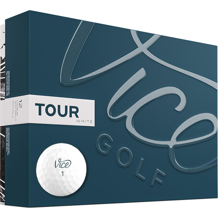 Гольф-м'ячі Vice Golf Tour White 2020, 12 шт., білий, екстра спін, м'які, для аматорів
