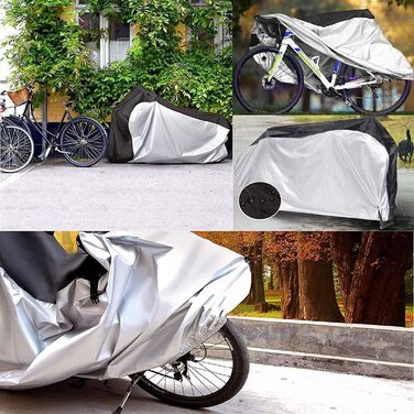 Водонепроникний чохол для велосипеда на 2 велосипеди 200x70x110cm, 210D Oxford, захист від сонця та дощу