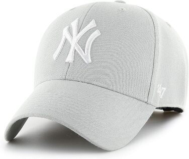 Кепка бейсболка MLB New York Yankees MVP, унісекс, регульована, біле лого, світло-сірий колір