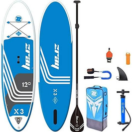Надувна SUP-дошка Zray X-Rider X3 12.0 з алюмінієвим веслом 365×81×15 см для сап-серфінгу
