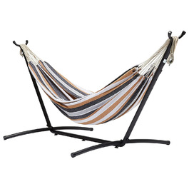 Гамак Amazon Basics з підставкою, тканинний, 117x300x100 см, багатоколірний