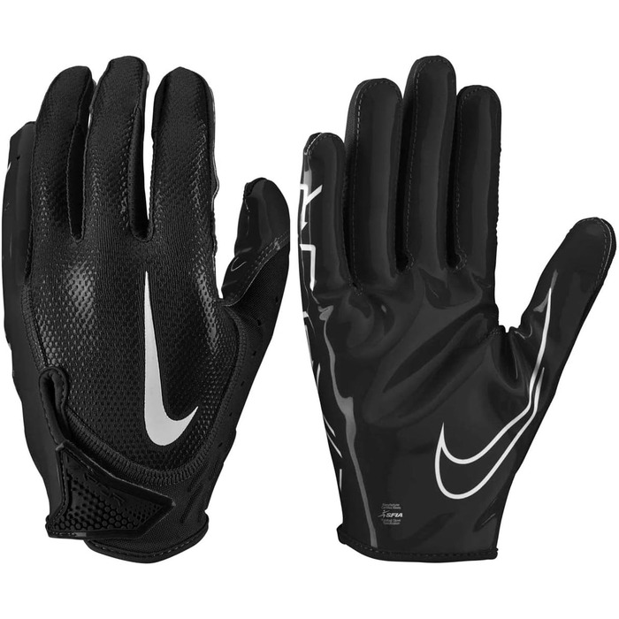 Футбольні рукавички Nike Vapor Jet 7.0 для чоловіків, білі, металево-сріблясті, металево-сріблясті (чорний, білий, CH)