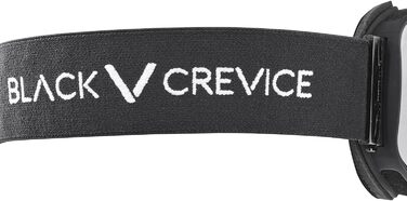 Лижна маска Black Crevice для дорослих, сферичні лінзи, чорна з дзеркальним напиленням