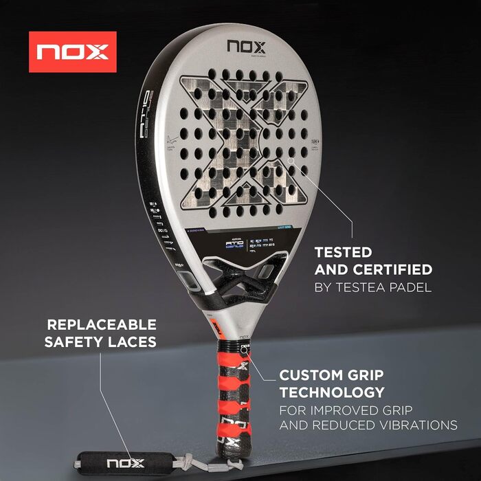 Падельна ракетка Nox AT10 Genius 18K Agustin Tapia 2024, карбон
