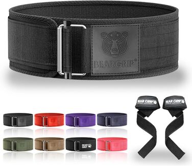 Пояс для важкої атлетики BEAR GRIP, самозамикаючий, преміум, для кросфіту, пауерліфтингу та бодібілдингу, унісекс