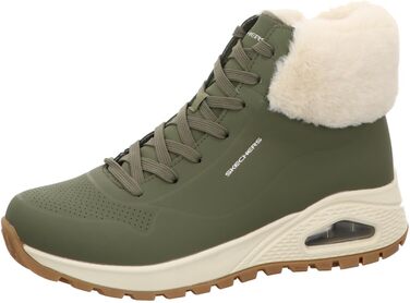 Черевики-кросівки Skechers Street UNO Rugged Fall Air, оливковий колір, штучне хутро, 40 EU
