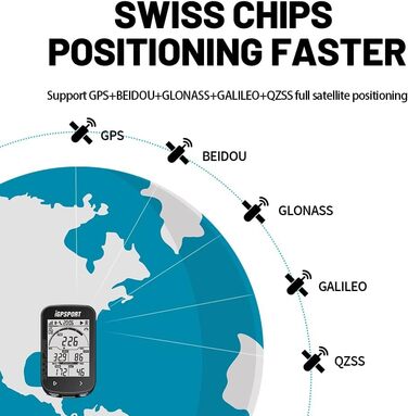 Велокомп'ютер GPS iGPSPORT BSC100S, 2,6