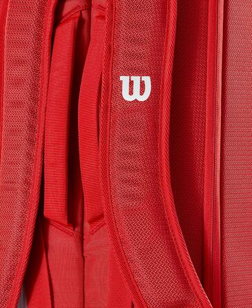 Сумка для тенісу Wilson Super Tour Red 2025 - для 2 ракеток, червоно-біла