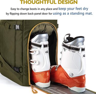 Рюкзак для лижного спорядження Unigear 50L/70L з відділенням для шолома, 50/70 літрів, армійний зелений